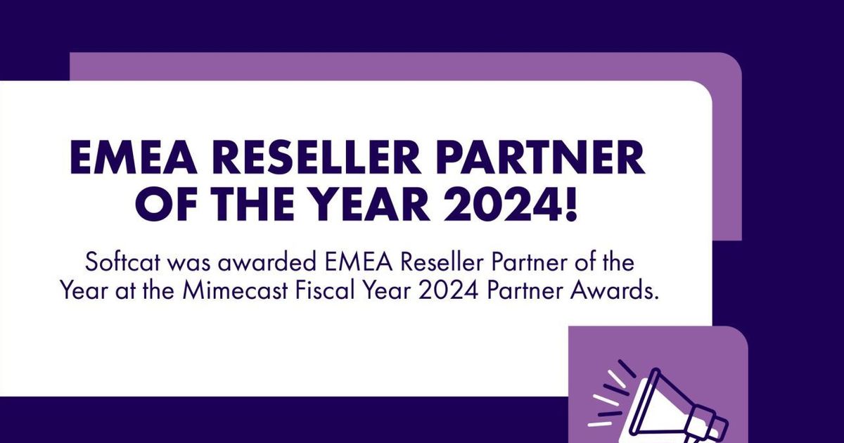 Softcat awarded EMEA Reseller Partner of the Year 2024 by Mimecast ...