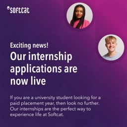Applications for our Internship Programme are now open! 📢
At Softcat, our interns make an impact from day one.
With opportunities across Sales, Business Operations, Tech & Services, and Commercial, you'll work on meaningful projects, develop in-deman