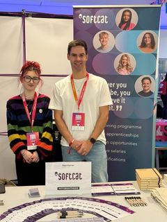 February marked LGBTQ+ History Month in the UK, and our Pride network has been busy celebrating across Softcat. 🎉
Brett Johnstone and Kiera Moore represented Softcat at , connecting with attendees and sharing insights into a career at Softcat. Across ou