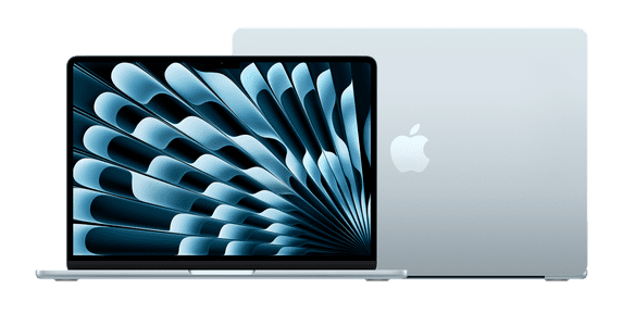 MacBook Air 13 in Sky Blue Pure Front MacBook Air 15 in Sky Blue