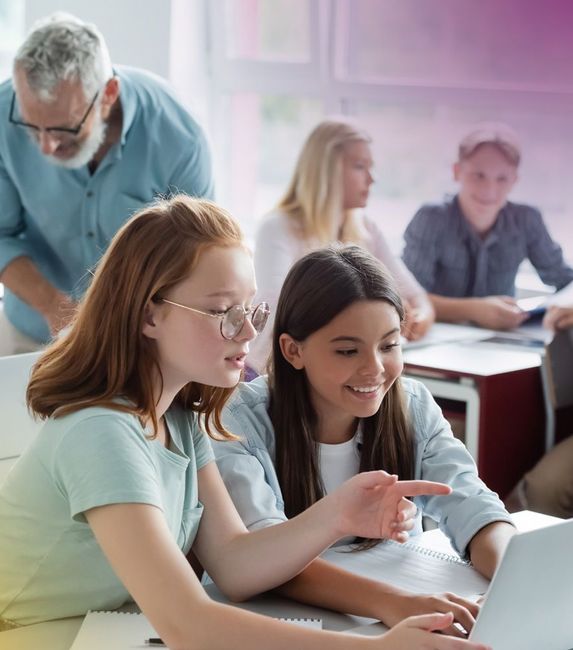 Education laptop girls edit