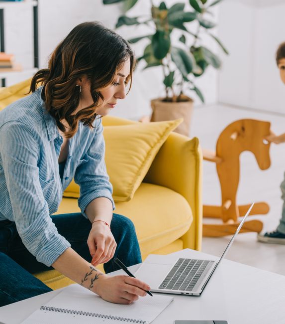 Working from home with children