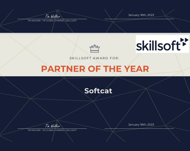 Softcat is awarded Skillsoft’s Partner of the Year 2