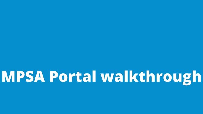 MPSA Portal walkthrough 