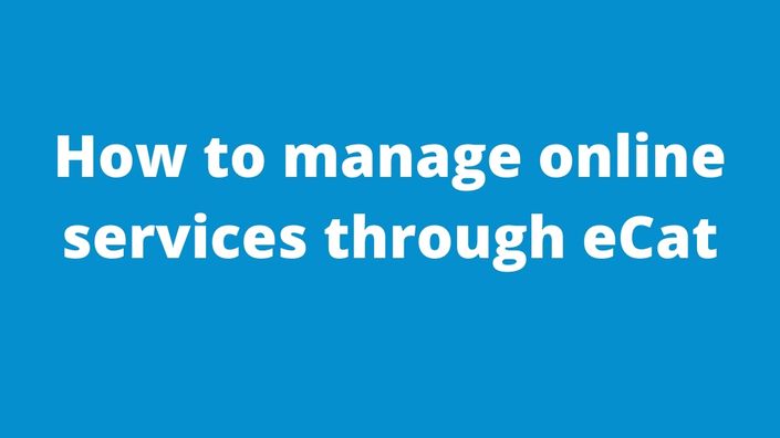 How to manage online services through eCat