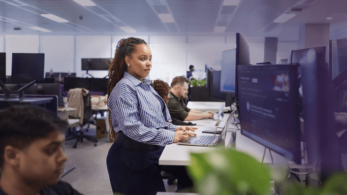 Treated standing desk