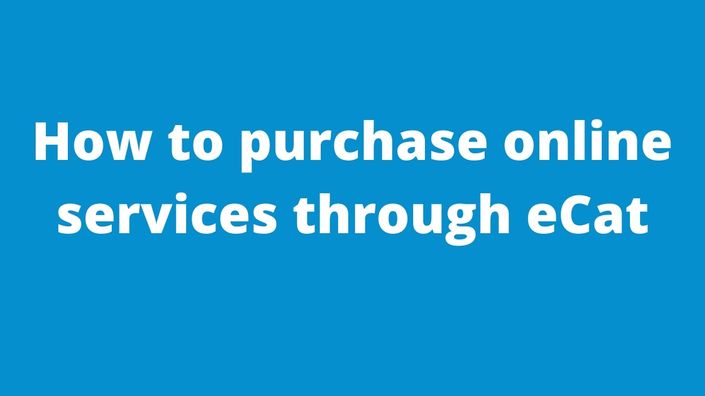 How to purchase online services through eCat