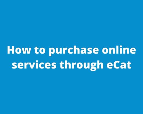 How to purchase online services through eCat