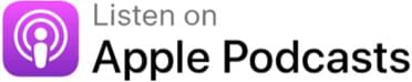 Purple and white Apple podcast logo